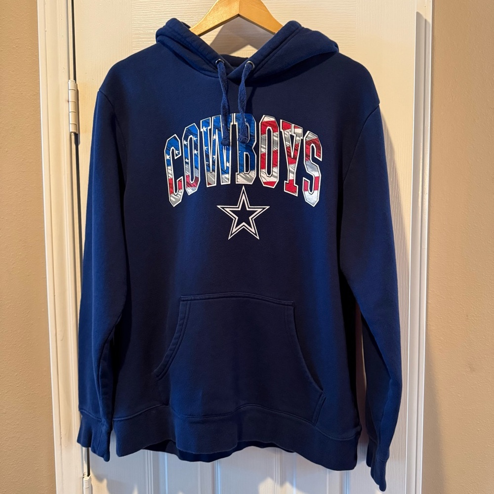 Dallas Cowboys Navy Blue Hoodie Sweatshirt America Flag & T-Shirt Football NFL